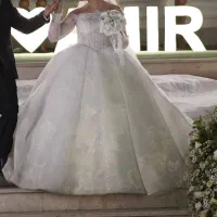 اجاره لباس عروس فرانسوی به همراه تور رایگان