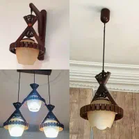 ست لوستر چوبی