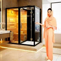 کابین سونا خشک و بخار دوبل مدل DSS 03 با دوش جکوزی