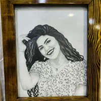 نقاشی چهره سیاه قلم