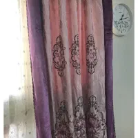پرده ژاکارد گل دوزی مخمل