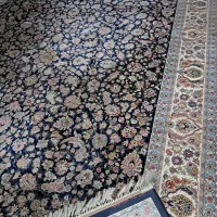 فرش۱۲متری۱۲۰۰شانه۳۶۰۰تراکم سورمه ای نقش افشان.‌