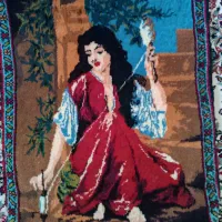 فروش یک عدد تابلو فرش دستبافت قدیمی عتیقه