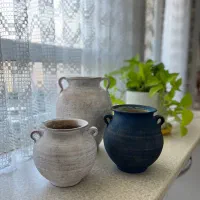 گلدان سفال پتینه