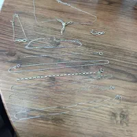 گردنبند دستبند زنجیر زنانه نقره