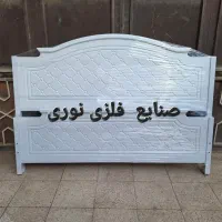 تخت دونفره چوبی وفلزی(تخت 2نفره) تشک لیندا