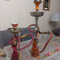 دوعدد قلیان تنه برنجی