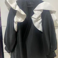مانتو خاص مشکی سرشونه پروانه ای