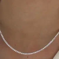 گردنبند تنیس قفل کتابی مشابه طلا