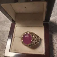 انگشتر نقره نگین یاقوت