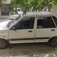 پراید141سفیدصدفی بی رنگ شاستی جلوخوردگی جزیی