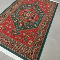 فرش لاکی ضخیم قرمز سبز