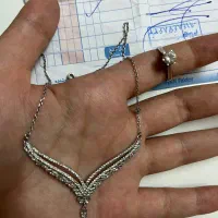 گردنبند و حلقه نقره فروش فوری۴م