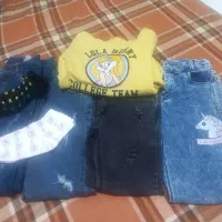 شلوار دخترانه ۸ تا ۱۲ سال،دورس+کفش سایز۳۵+ جوراب