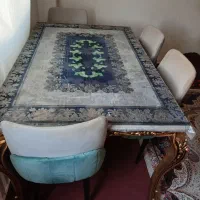 میز نهاری خوری چهار نفره چوبی درحد تمیز