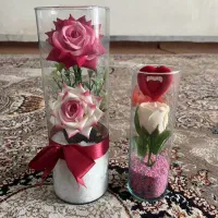 دو مدل گل شیشه ای