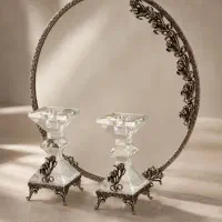 اینه شعمدان  نقره ای