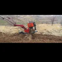 شخم زنی با تیلر باغبانی