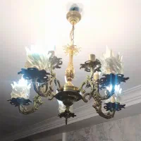 دو عدد لوستر برنز