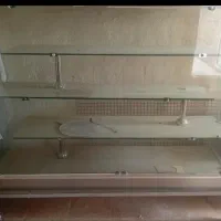 ویترین مغازه شیشه‌ای سکوریت و استیل