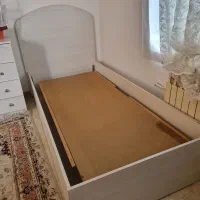تخت تک نفره mdf همراه تشک