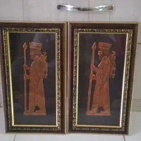 دو تابلو مسی معرق سرباز هخامنشی