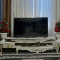 زیر تلویزیون سفید ام دی اف