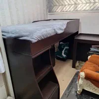 تخت یک‌نفره + میز تحریر + کمد + خوشخواب نو