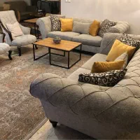 فروش مبلمان راحتی هشت نفره کوسن جلو مبلی