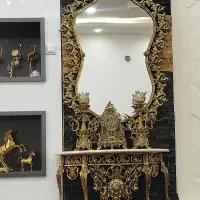 آینه و شمعدان برنز
