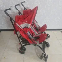 کالسکه دوقلو برند خارجی مارک baby care در حد نو