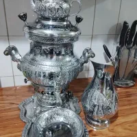 سماور و پارچ و سینی