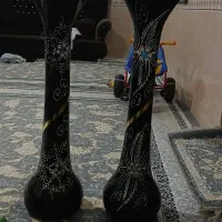 دوتا گلدان شیشه ای بزرگ