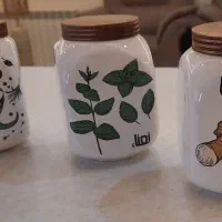 ۳ عدد جا ادویه نونو درب بامبو