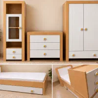 سرویس خواب کامل نوزاد و کودک ساحل چوب