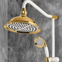 علم دوش حمام یونیورست دوکاره سفید طلا قیمت زیر فی