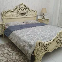تخت خواب دونفره استیل چوب راش