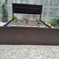 تخت خواب دونفره چوب و فلزی ۲×۱۴۰|تخت و سرویس خواب|رودسر, |دیوار