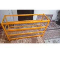ویترین فلزی ۳طبقه زرد رنگ