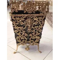 سطل اشغال باجادستمالی برنزی
