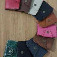 جاکارتی و کیف پول چرم طبیعی دست دوز