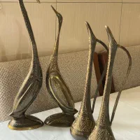 دو جفت مجسمه برنج قلمکاری اصفهان