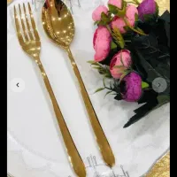 قاشق و چنگال طلایی