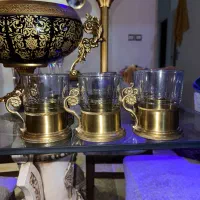 فنجان و قندون برنجی