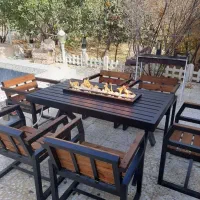 ست 6نفره میز اتشدان و صندلی مناسب برای فضای باز