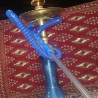 قلیان برنجی طرح زیبا و شیک با همه ی ادوات