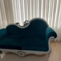 مبل 7 نفره تمیز و سالم نیمه استیل ، چوبی