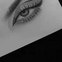 نقاشی دلخواه چهره سیاه سفید