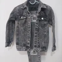 ست بچه گانه کت لی با شلوار ( ذغالی)