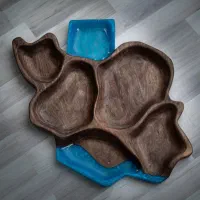 ظروف روستیک چوب ساعت میز مزه هفت سین اردو خوری